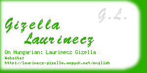 gizella laurinecz business card